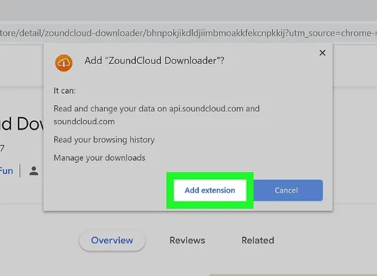 Sử dụng ZoundCloud Downloader trên Chrome