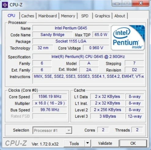 kiểm tra dung lượng máy tính bạn bằng CPU-Z