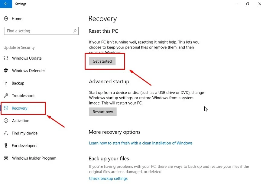 Hướng dẫn Reset Windows 10 về trạng thái như lúc mới cài đặt