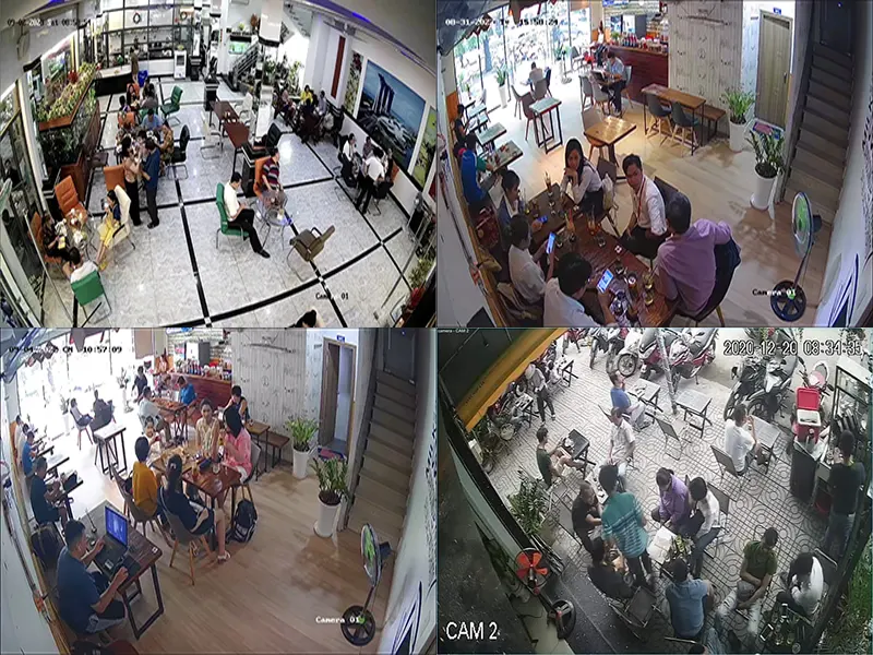 Một số hình ảnh ghi hình quán cafe của camera quan sát