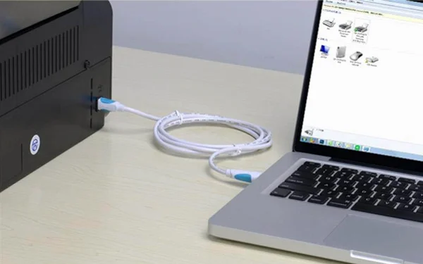 Kết nối máy in có dây với Macbook